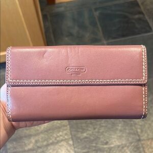 Coach Pink Leather Women's Wallet